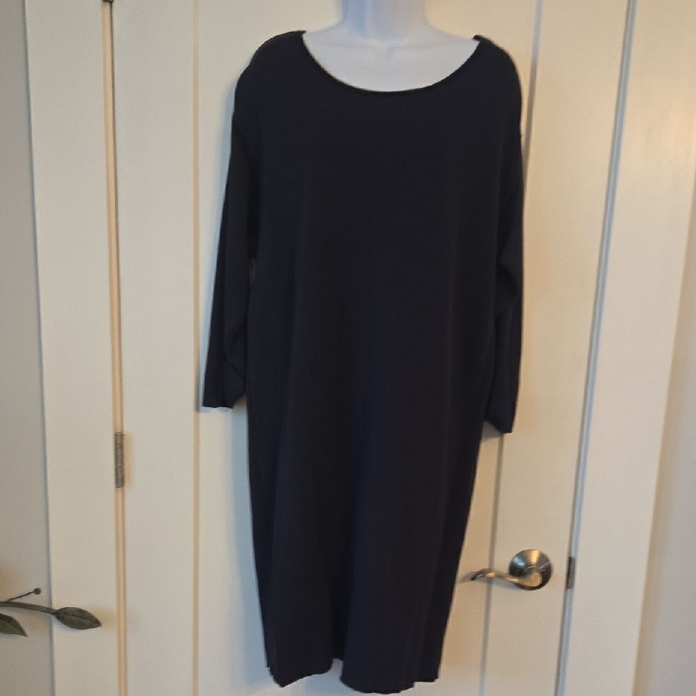 Ann Taylor Black Dolman Sleeve Sheath Dress